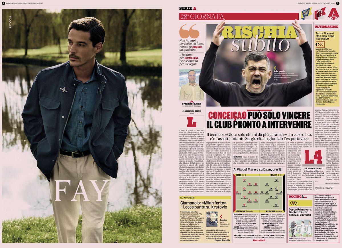 la gazzetta dello sport 8 march