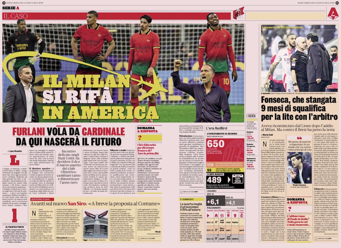 la gazzetta dello sport 6 march