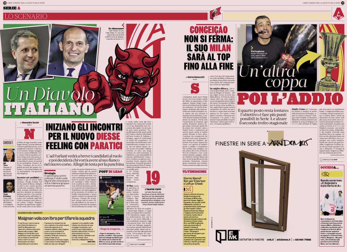 la gazzetta dello sport 10 march