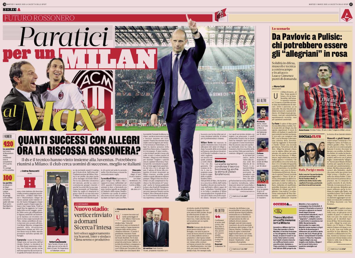 la gazzetta dello sport 11 march